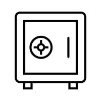Achive Financial Security Safe Icon